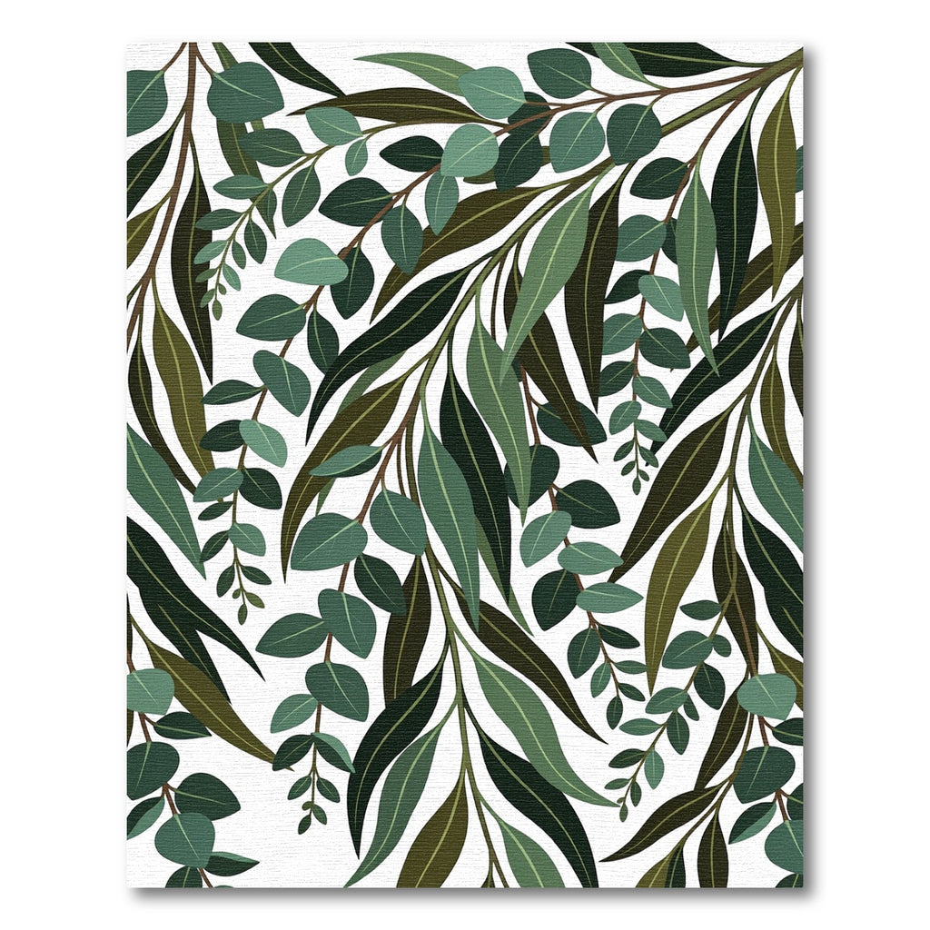 Lush Green Eucalyptus Branch Willow Rug