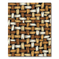 Woven Earth Tone Abstract Basketweave Rug