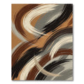 Warm Tones Brush Strokes Abstract Rug