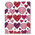 Pink Blush Heart Seashell All Over Rug