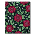 Deep Crimson Rose Assemblage Rug