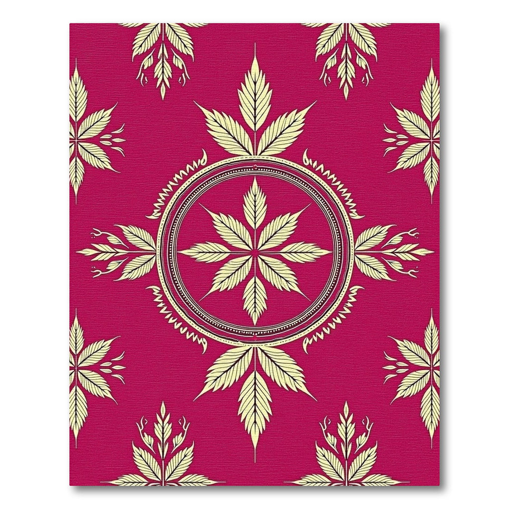 Crimson Yellow Paisley Mandala Rug