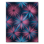Neon Pink and Blue Radiant Starburst Rug
