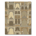 Brown And Gold Geometric Arch Arrangement Rug