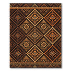 Tribal Earth Tone Geometric Diamond Rug
