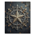 Ornate Golden Star Filigree Medallion Rug