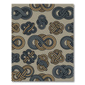 Taupe Gray Golden Linked Infinity Knot Rug