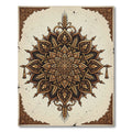 Antique Golden Wheat Mandala Medallion Rug
