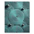 Aqua Ripples Concentric Circles Rug