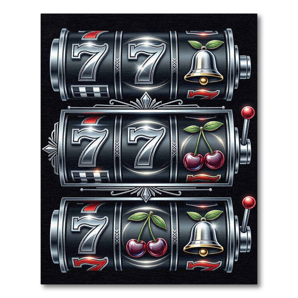 Silver Chrome Casino Slot Reel Rug