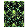 Neon Alien Crystal Geometric Glow Rug