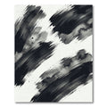 Monochrome Abstract Splatter Brush Strokes Rug
