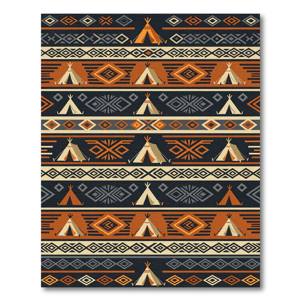 Geometric Teepee Earthy Tone Rug