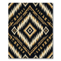 Black Gold Tribal Diamond Medallion Rug
