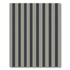 Modern Charcoal and Cream Vertical Striped Rug