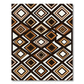 Retro Earthy Diamond Layered Rug
