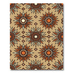 Geometric Sunburst Terracotta Ochre Rug