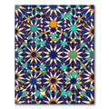 Geometric Cobalt Blue Star Medallion Rug