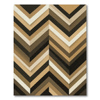 Modern Earthy Chevron Geometric Rug