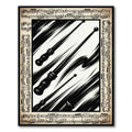 Monochrome Conducting Baton Musical Note Symphony Rug