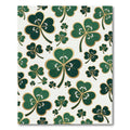 Elegant Emerald Shamrock Botanical Clover Rug