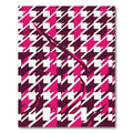 Pink Houndstooth Diamond Swirl Rug