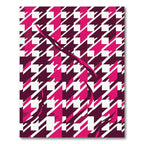 Pink Houndstooth Diamond Swirl Rug