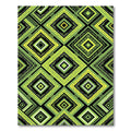 Green Yellow Diamond Geometric Relief Rug