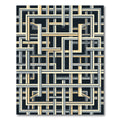 Interlocking Geometric Lines Maze Rug