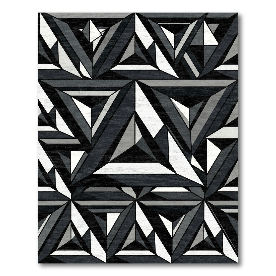 Monochromatic Geometric Triangle Sharp Abstract Rug