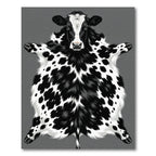 Black and White Spotted Bovine Hide Rug