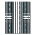 Modern Linear Monochrome Geometric Plaid Rug