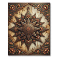 Bronze Floral Star Medallion Rug