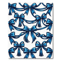Elegant Deep Blue Bow Swag Repeat Rug