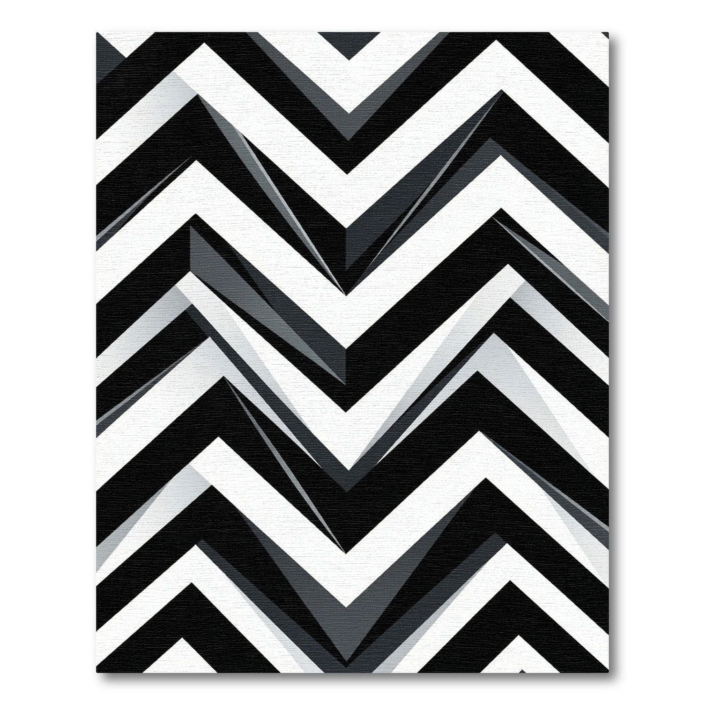 Monochromatic Sharp Chevron Geometric Abstract Rug
