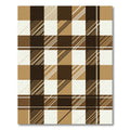 Brown and Cream Plaid Checkered Rug