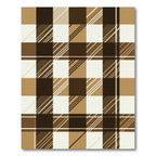 Brown and Cream Plaid Checkered Rug