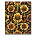 Golden Sunflower Wheat Autumn Harvest Rug