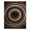 Earthy Bronze Concentric Circular Abstract Rug