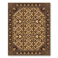 Brown Golden Floral Lattice Rug