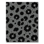 Monochromatic Abstract Charcoal Ink Splatter Rug