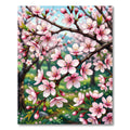 Elegant Pink Cherry Blossom Branch Rug