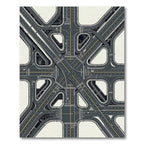 Modern Architectural Junction Geometric Graphic Rug