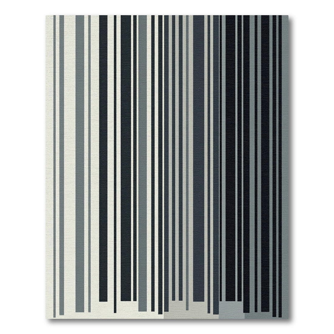 Monochromatic Vertical Stripe Modern Abstract Rug