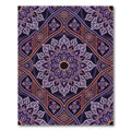 Intricate Violet Floral Mandala Medallion Rug