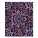 Intricate Violet Floral Mandala Medallion Rug
