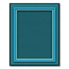 Oceanic Blue Layered Square Rug