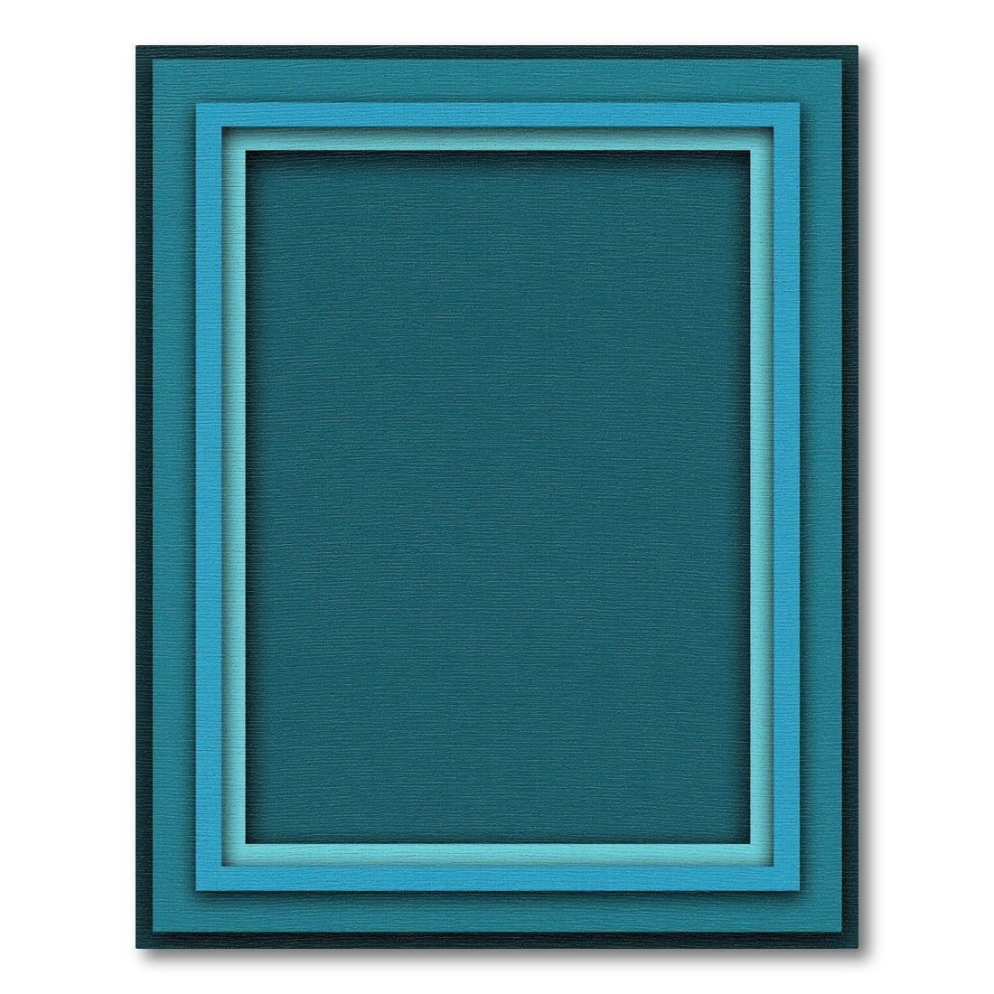 Oceanic Blue Layered Square Rug