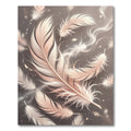 Soft Peach Feather Art Rug