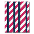 Bold Pink White Blue Stripe Rug